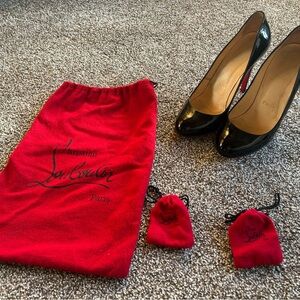 Christian Louboutin Black Simple Pump Heels